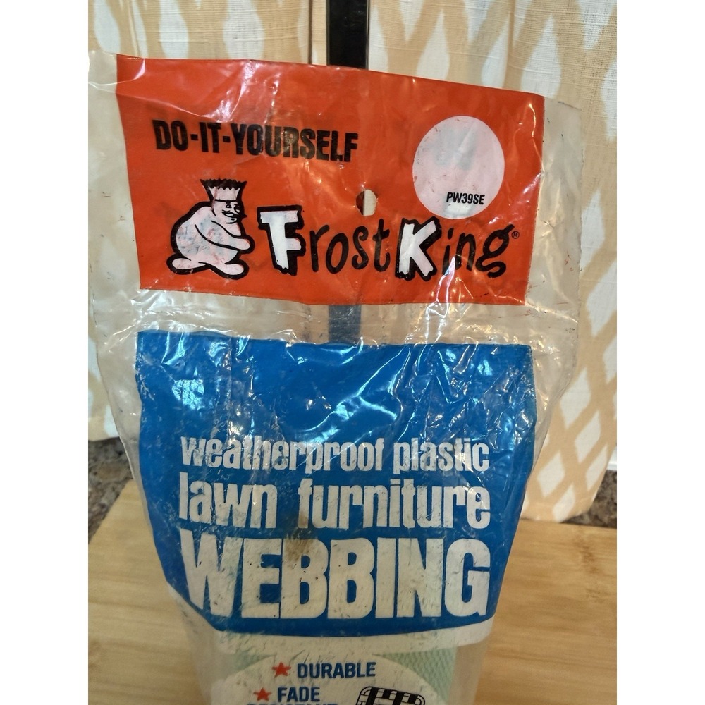 Mint Green Vtg Frost King Lawn Furniture Webbings Unopened 2 1/4" x‎ 39' PW39SE - Picture 2 of 9
